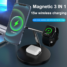 Fast 3 In 1 Wireless Charger 15W Magnetic Wireless Charging Stand